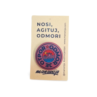 bedž odmor je otpor, ljubičasta, manonija 